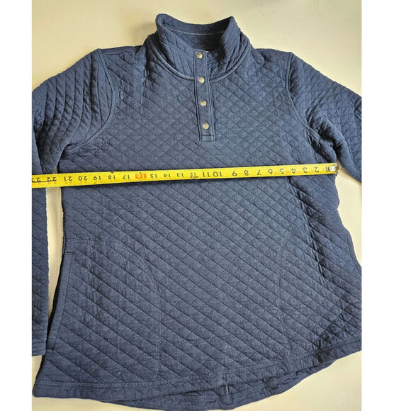 Duluth Trading Company Quilted Pullover Blue Large Pockets - Picture 4 of 10